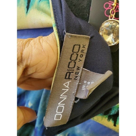 Donna Rico Multicolor Geometric Maxi Dress Size 6 - Picture 7 of 10